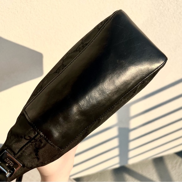 Gucci GG Monogram Nylon Leather Shoulder Bag - Picture 7 of 15